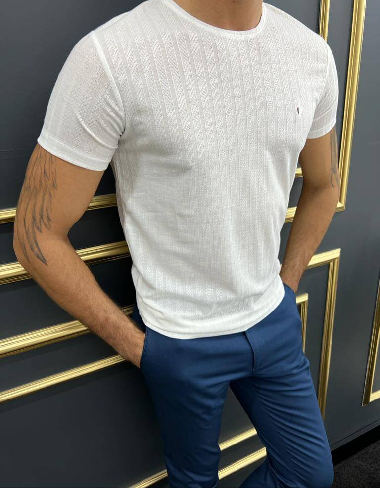 White Crewneck T-Shirt - Image 5