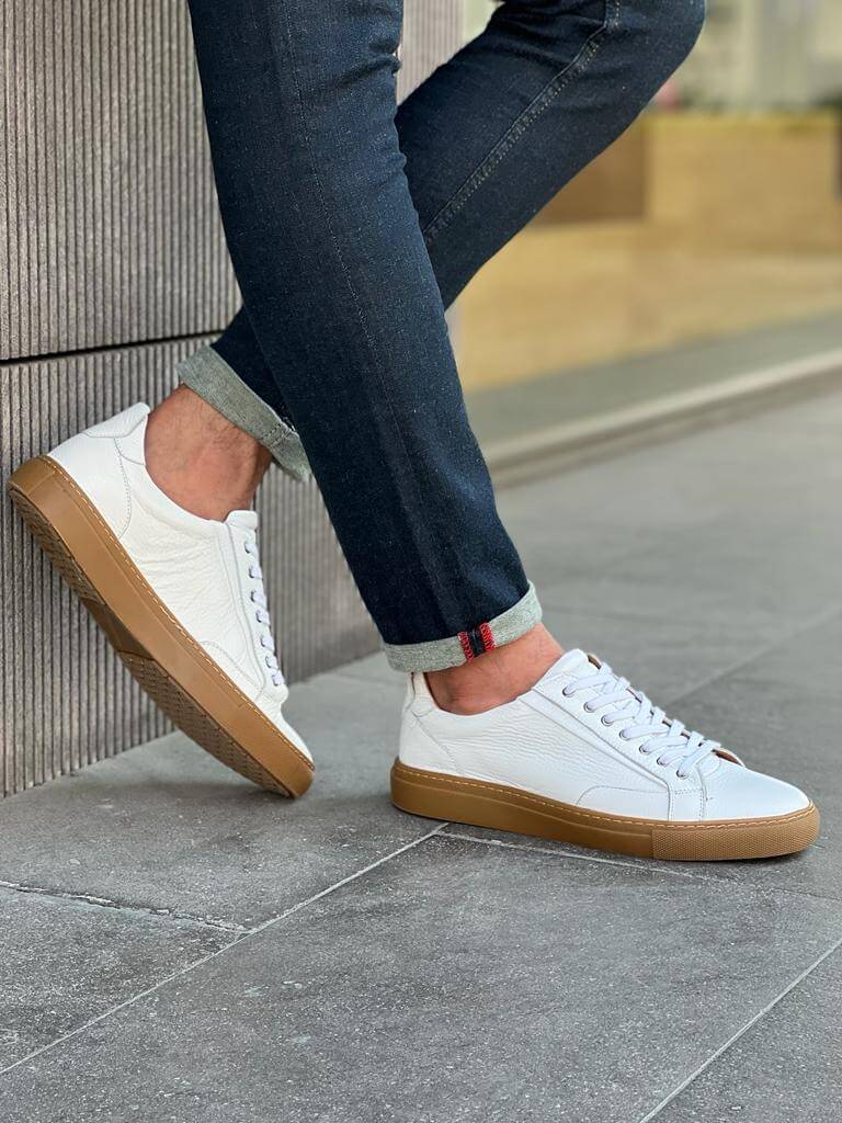Aspen Edition - White Floater Leather Sneakers. - Image 4