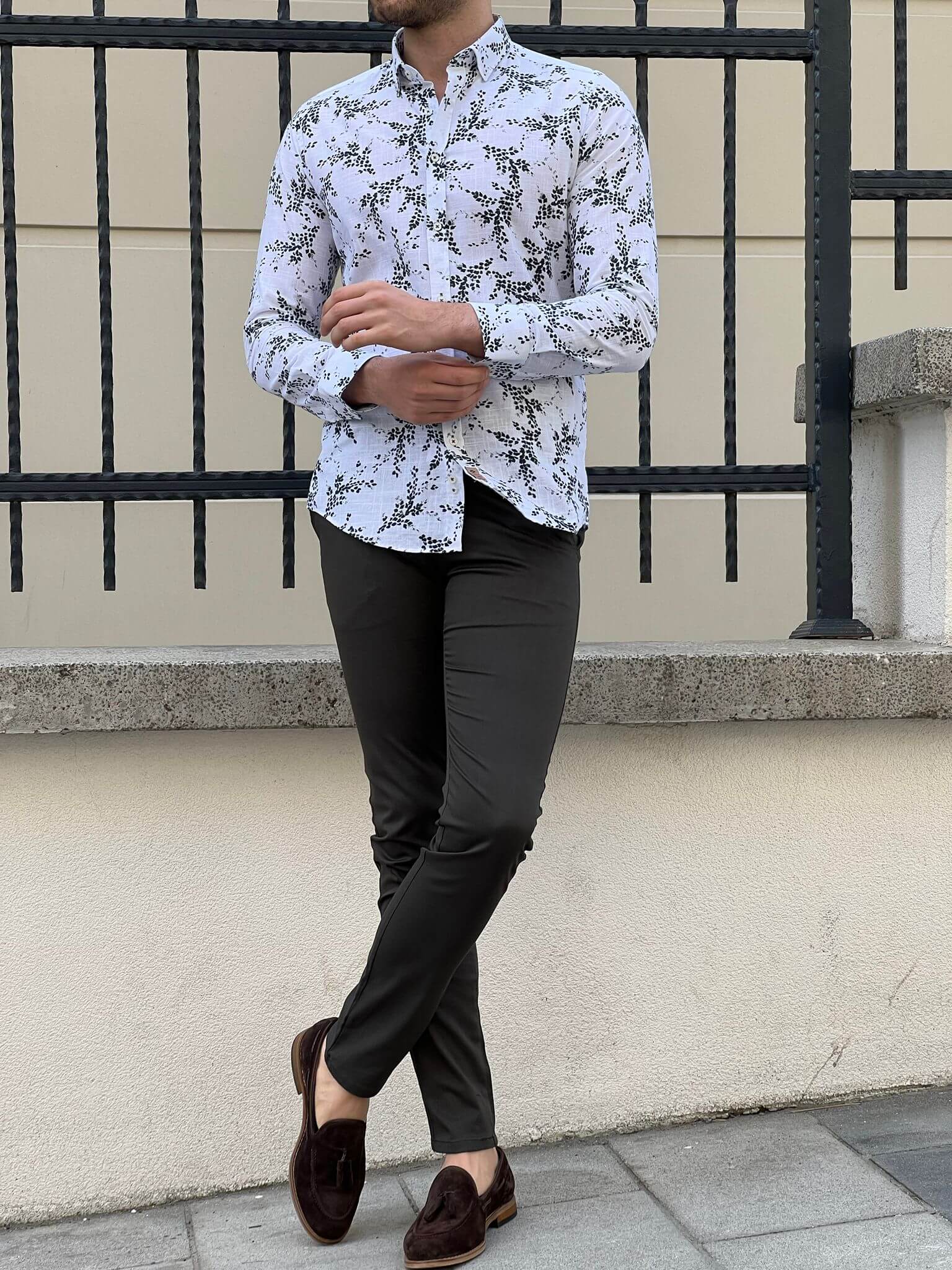 White & Khaki Shirt - Image 4