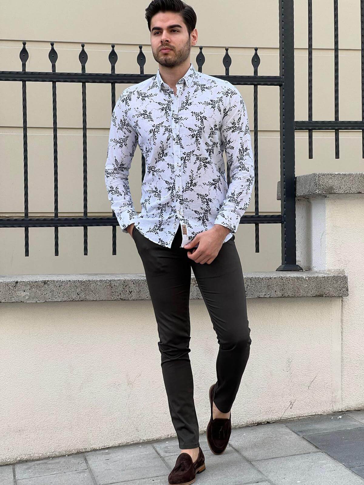 White & Khaki Shirt - Image 6