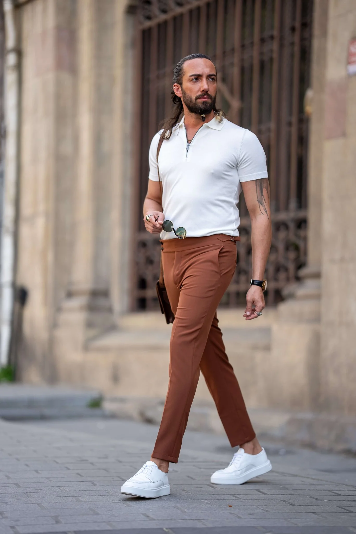 White Zipper Collar KnitWear - Image 3