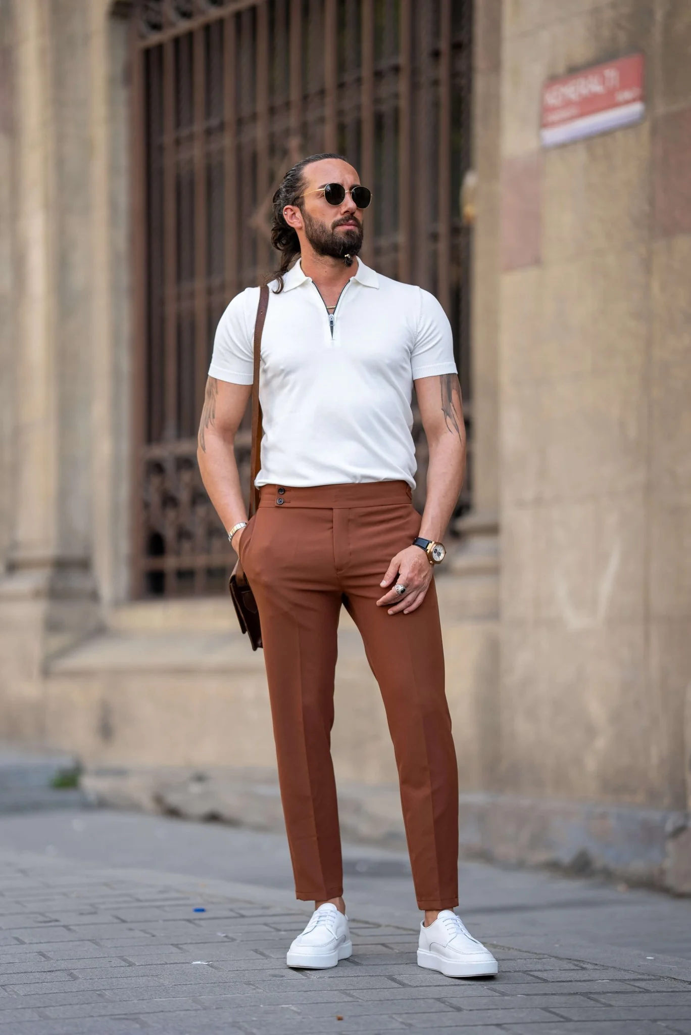 White Zipper Collar KnitWear - Image 4
