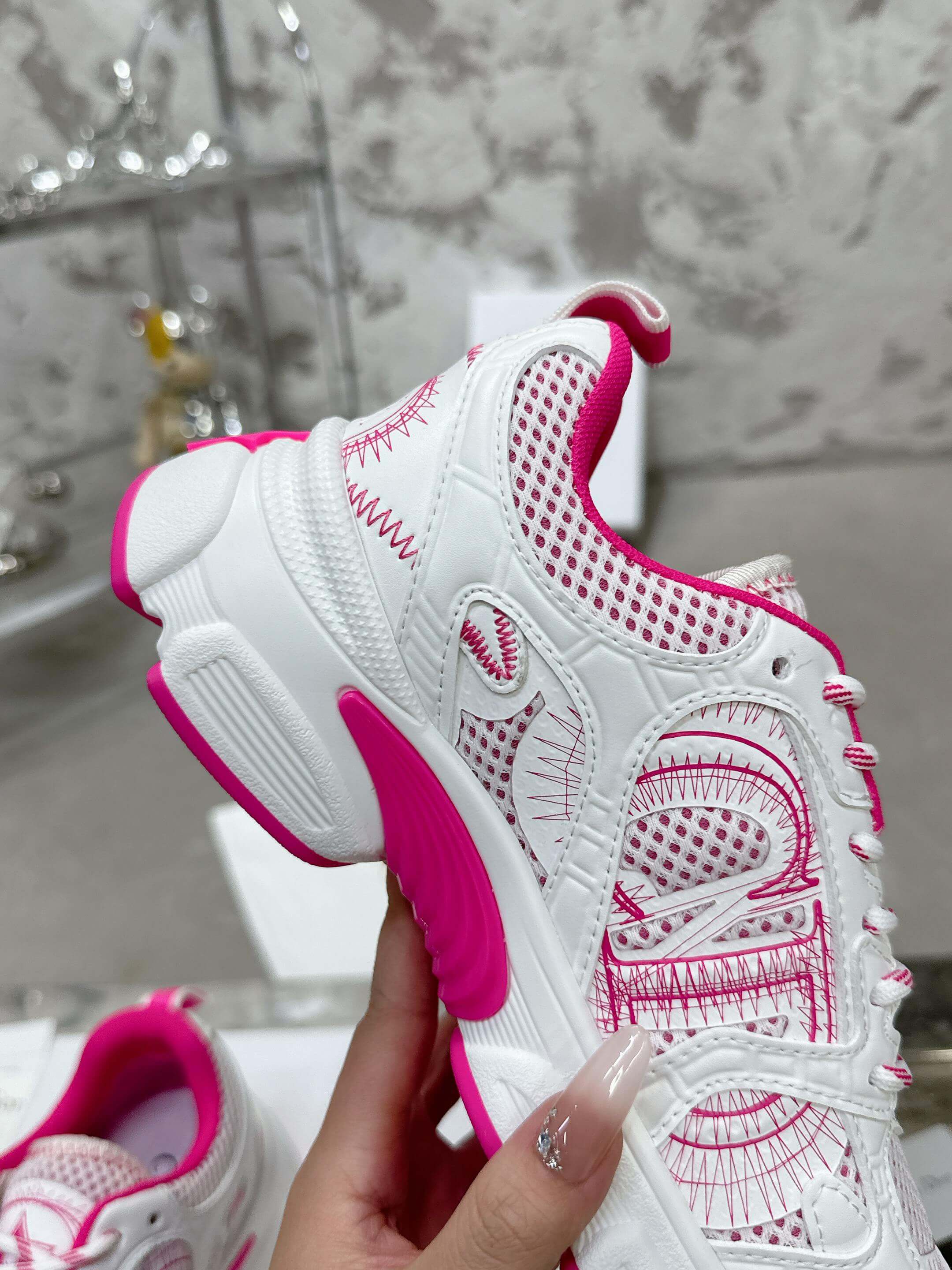 WOMENS DIOR CHRONO TRAINERS - HOT PINK - Image 2