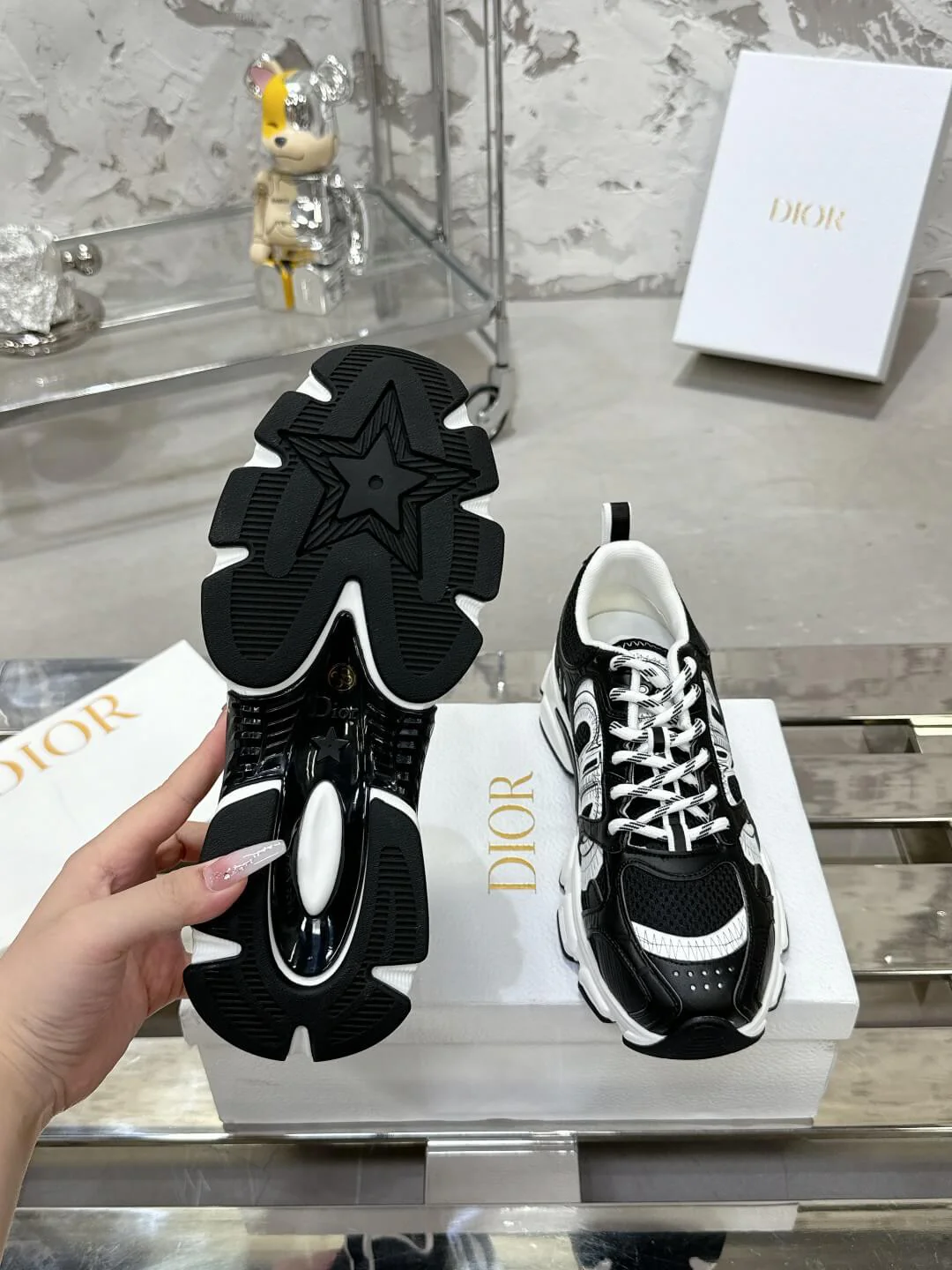 WOMENS DIOR CHRONO TRAINERS - BLACK - Image 6