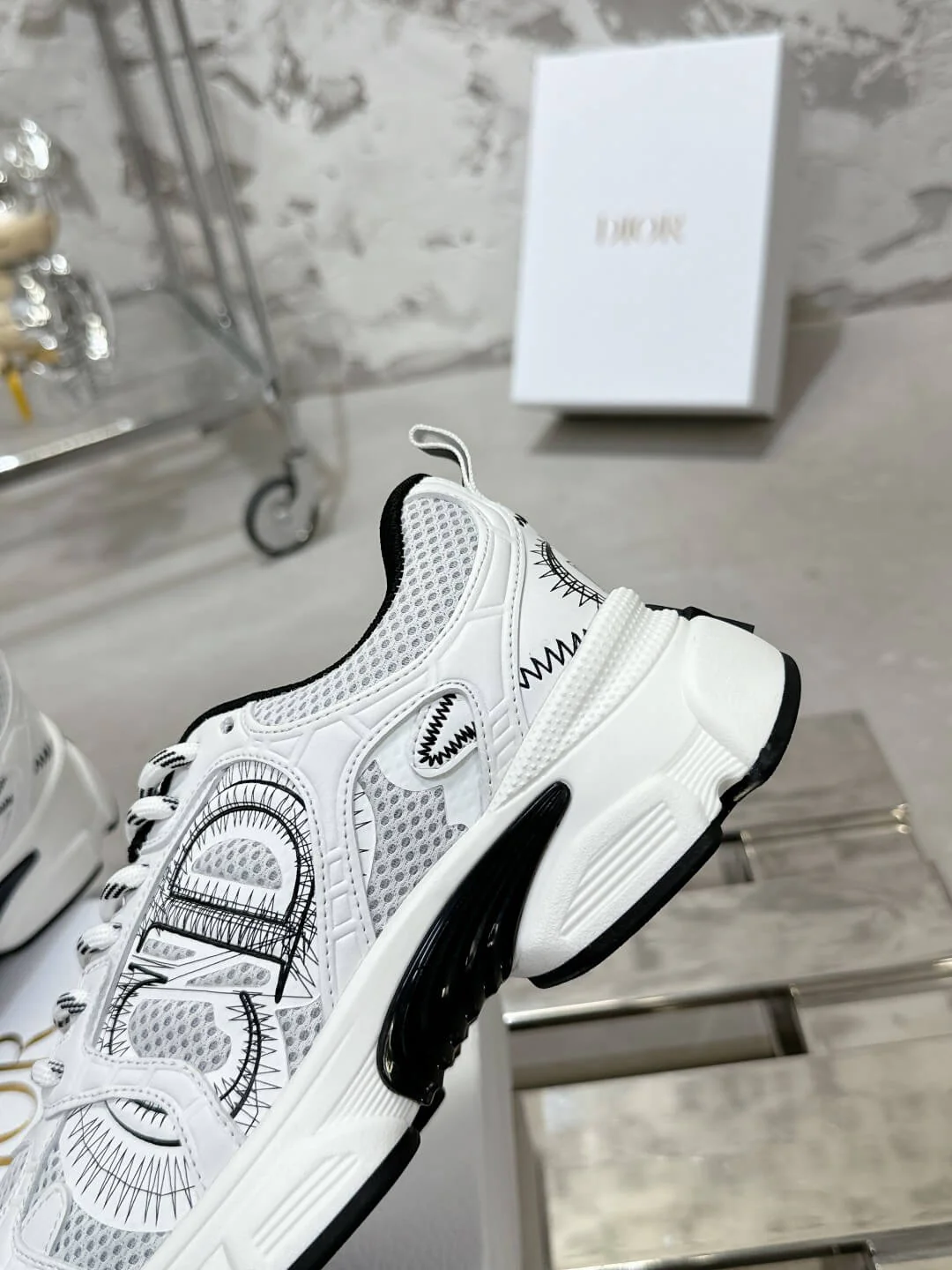 WOMENS DIOR CHRONO TRAINERS - WHITE - Image 6