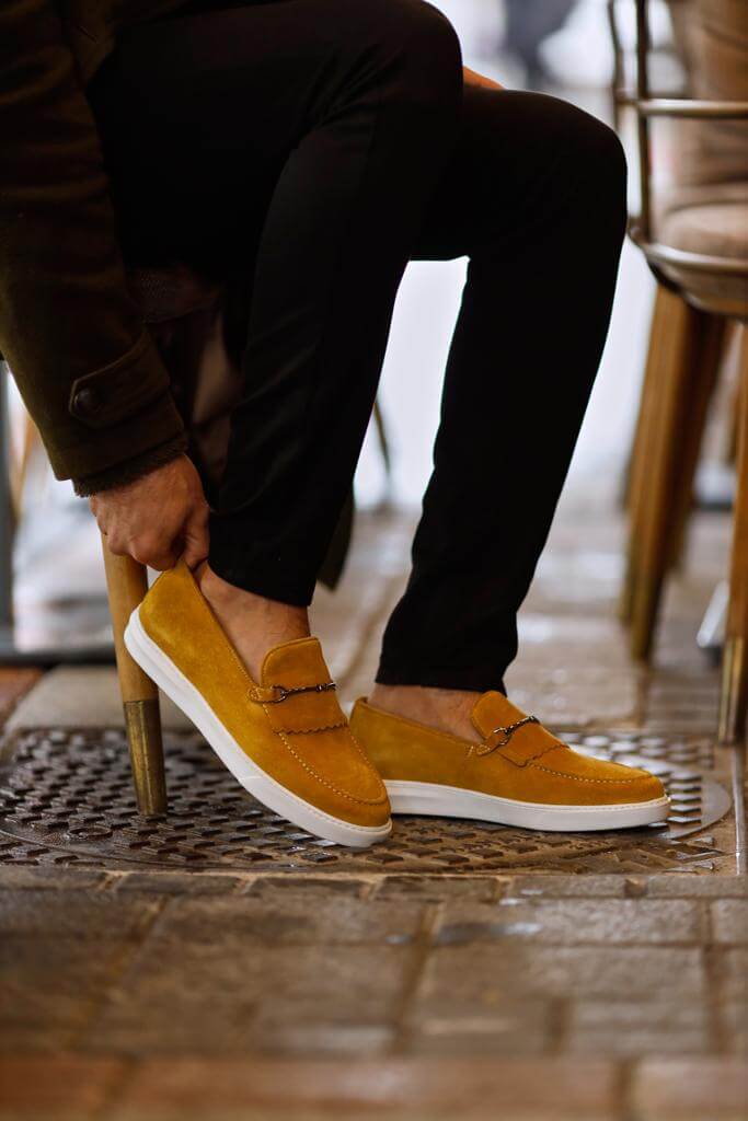 Yellow Suede Casual Loafer - Image 2