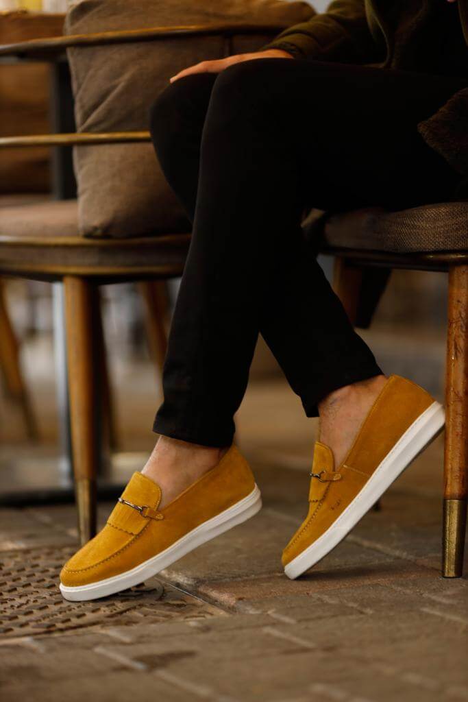 Yellow Suede Casual Loafer - Image 4