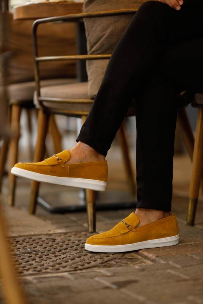 Yellow Suede Casual Loafer - Image 5