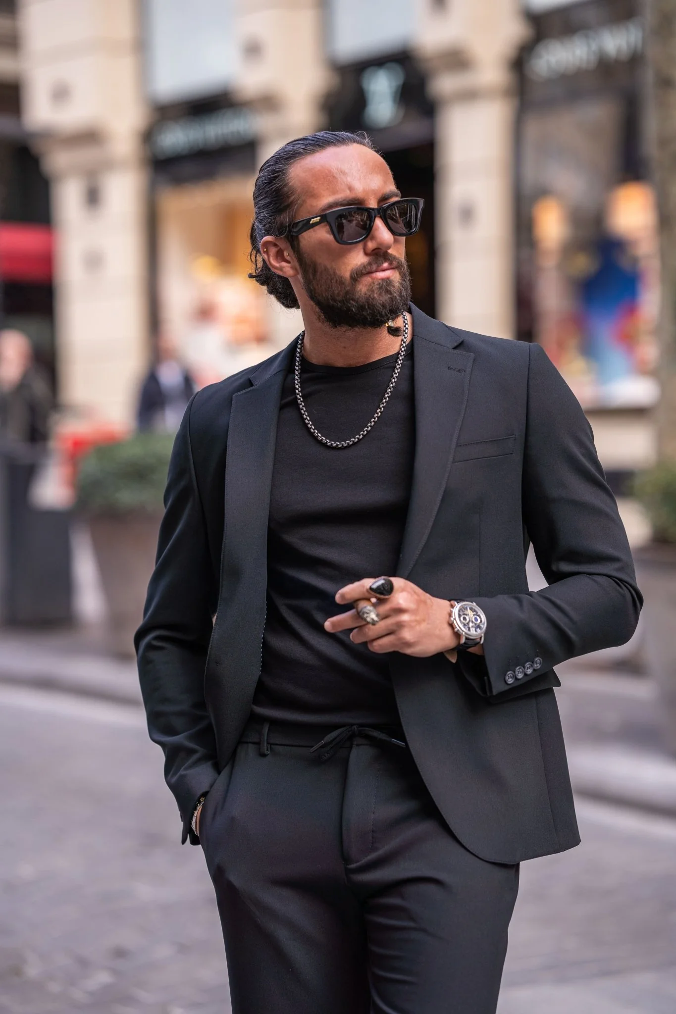Zambezi Black Business Casual Suit - Image 4