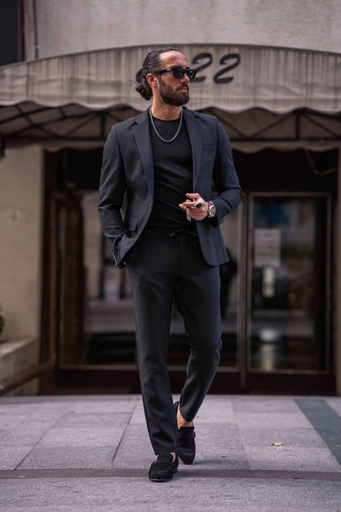Zambezi Black Business Casual Suit - Image 6