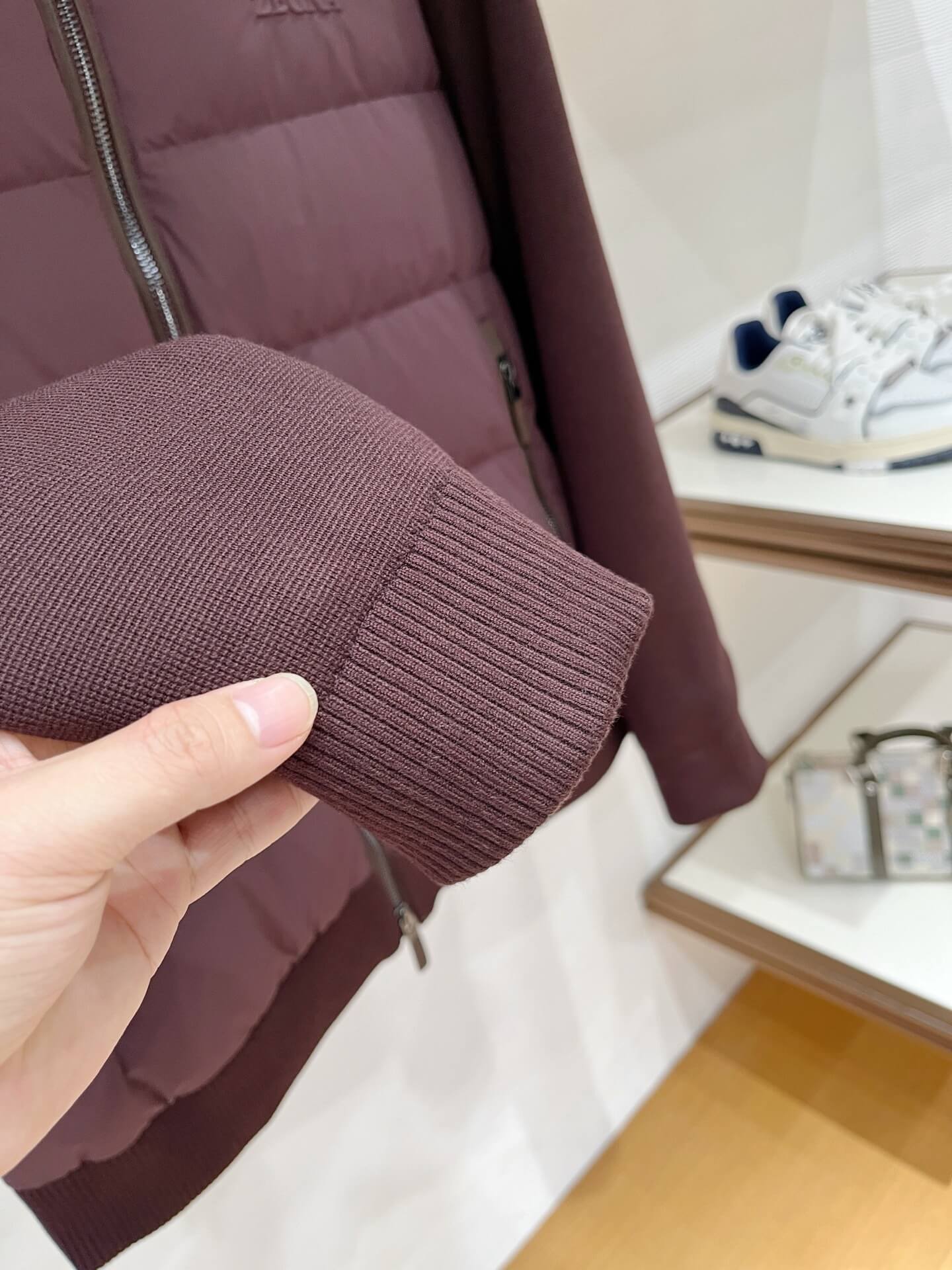 Zegna Ermenegildo Men's Down Jacket- Burgundy - Image 6