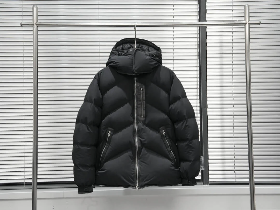 Zenga Cashmere Blend Down Jacket- Black - Image 4